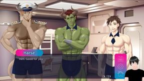 Bull Captain demolishes Harse in hardcore 2d YAOI threesome