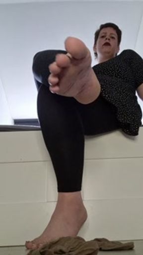 Very hot nylon tease, take them off and so much joy.