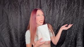 Eating a Donut with My Big Boobs Out