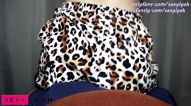 POV Lap Dance in Leopard Shorts - Teasing and Grinding on His Boxers!